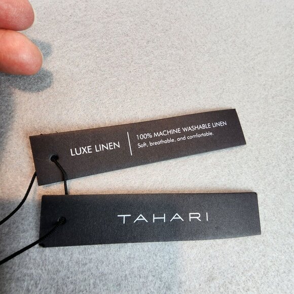 Tahari NEW 100% Linen Wide Leg Crop Pants Breezy Boat Pant Paisley Print sz Lg - Picture 5 of 12